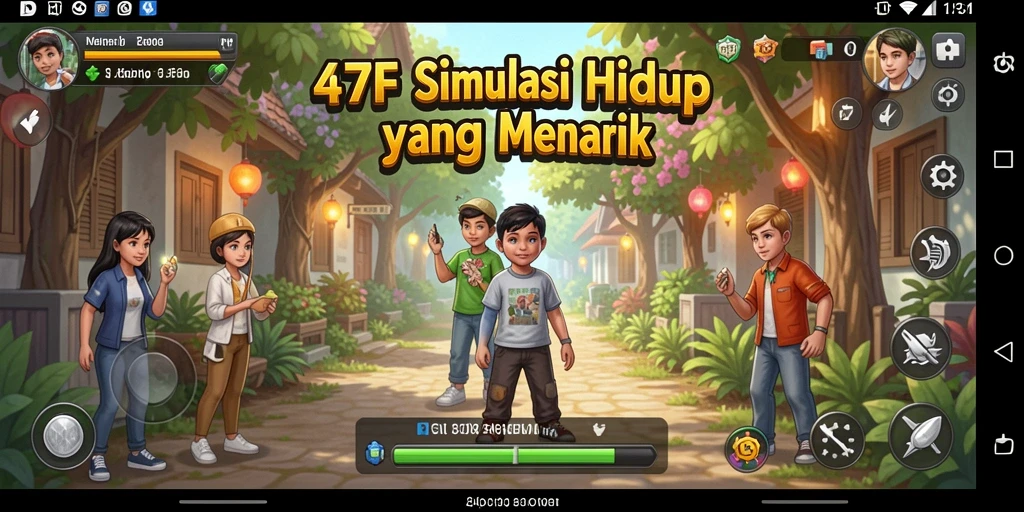 Tampilan gameplay menarik dari 47F menunjukkan simulasi kehidupan yang realistis.