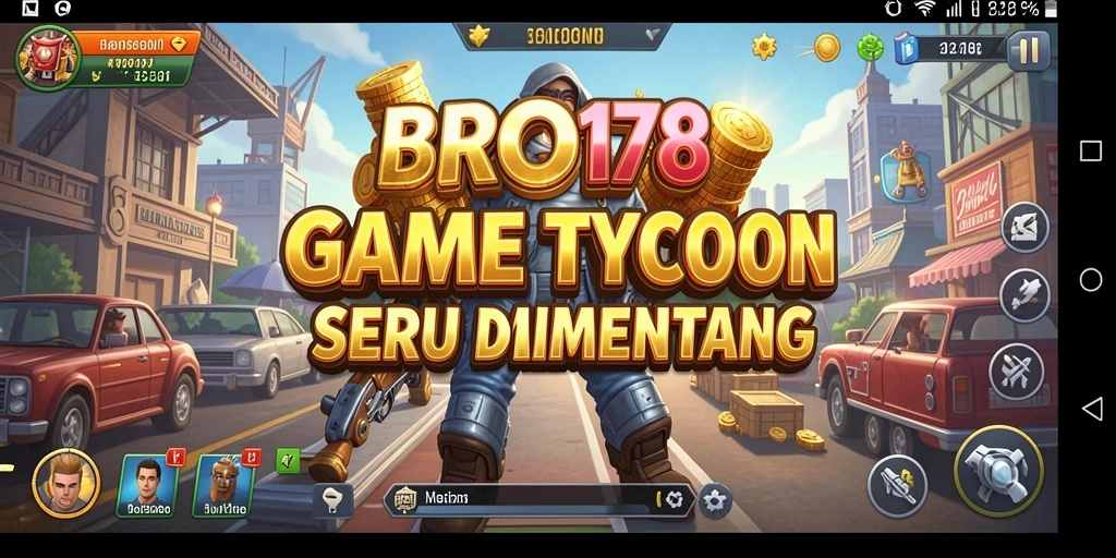 Tampilan menarik dari gameplay BRO178 yang menampilkan manajemen bisnis.