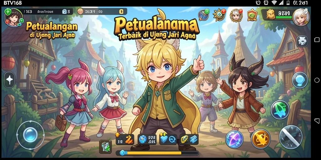 Tampilan gameplay BTV168 yang penuh warna dan dinamis.