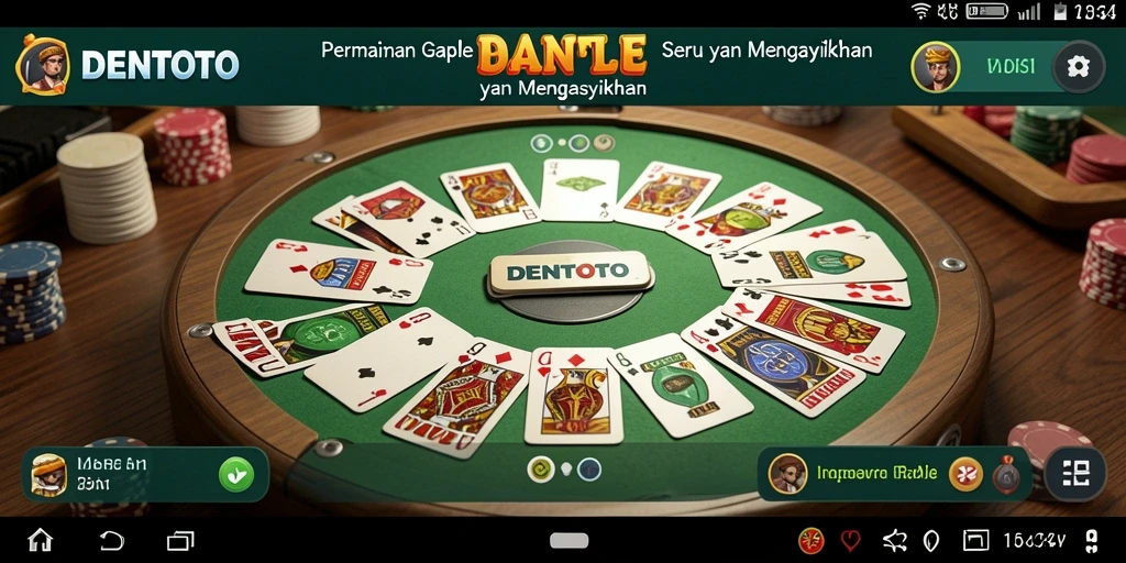Tampak gameplay yang menarik dari DENTOTO saat bermain Gaple.