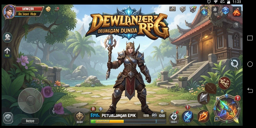 Tampilan gameplay DEWI288 yang penuh petualangan RPG.