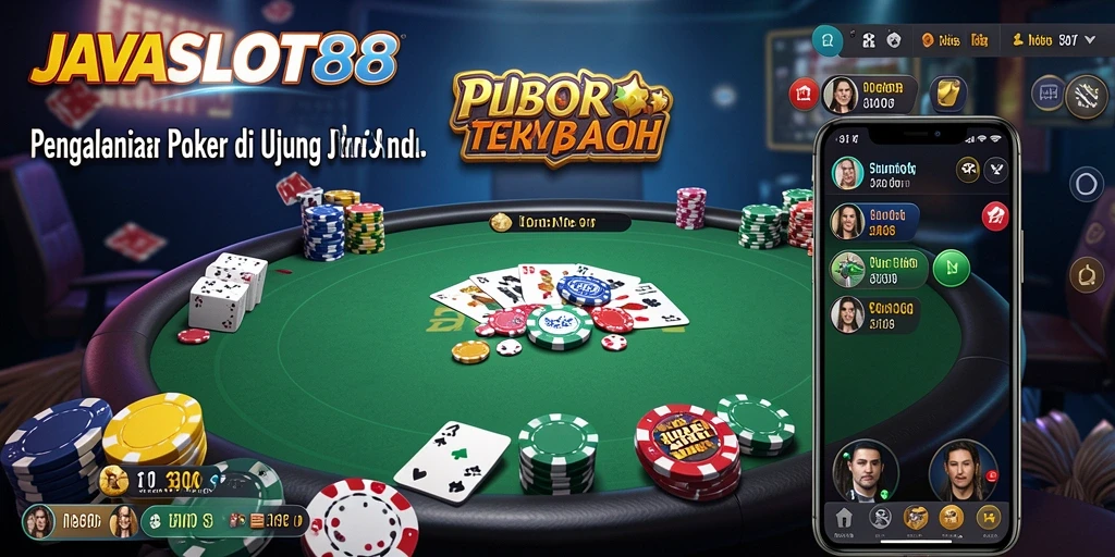 Menampilkan gameplay seru dalam permainan Poker JAVASLOT88.