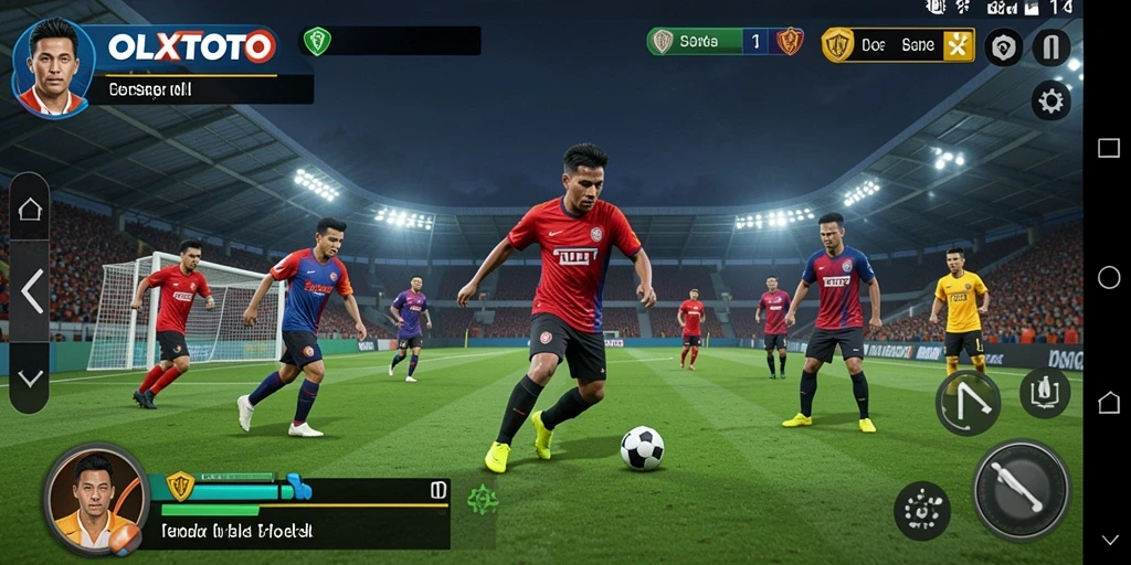 Tangkapan layar OLXTOTO menampilkan aksi sepak bola yang mendebarkan.