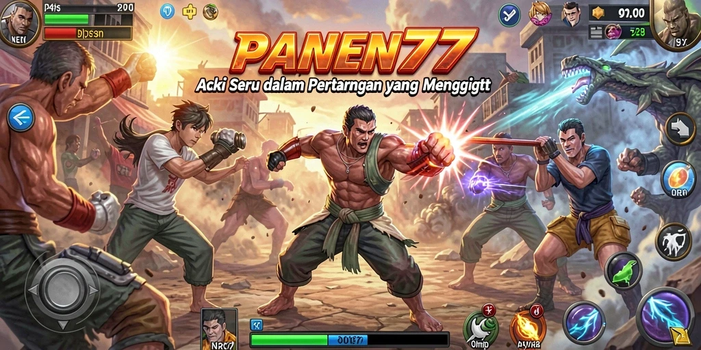 Tampilan seru pertarungan gameplay di PANEN77.