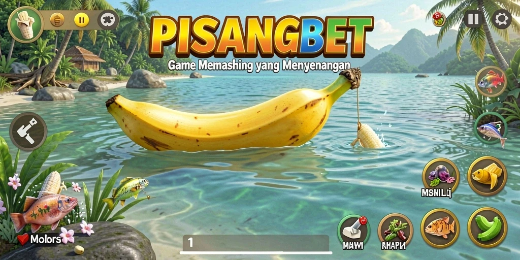 Tampilan gameplay PISANGBET yang seru dan menarik saat menangkap ikan.