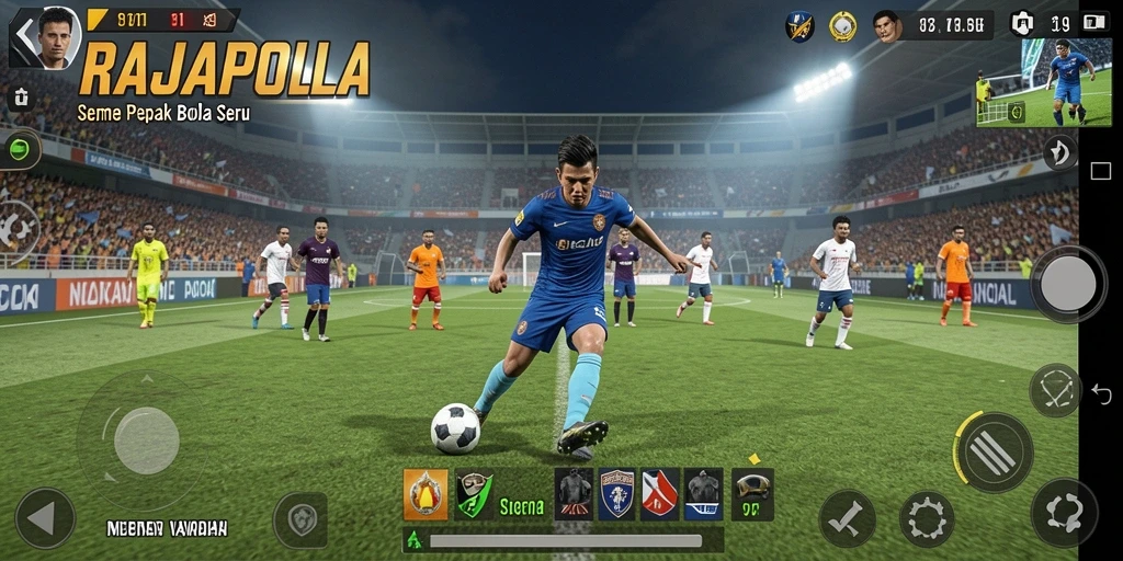 Tampilan gameplay RAJAPOLA yang seru dan menegangkan di lapangan.