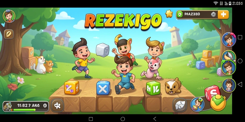 Tampilan gameplay REZEKIGO dengan berbagai teka-teki menarik.