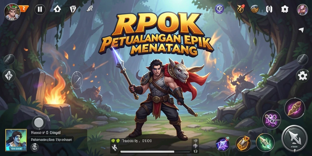 Screenshot RPOK menampilkan visual petualangan yang menakjubkan.