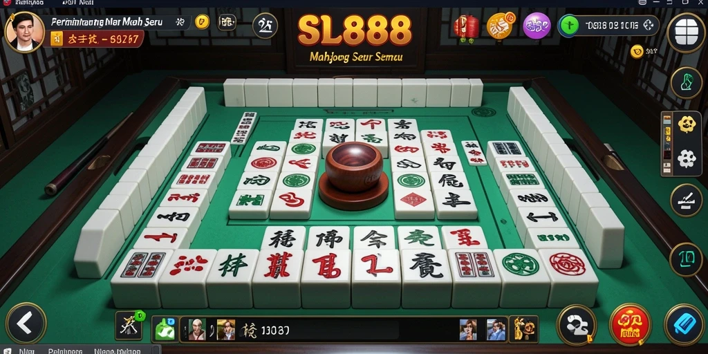 Screenshot gameplay SL888 menunjukkan aksi seru permainan Mahjong.