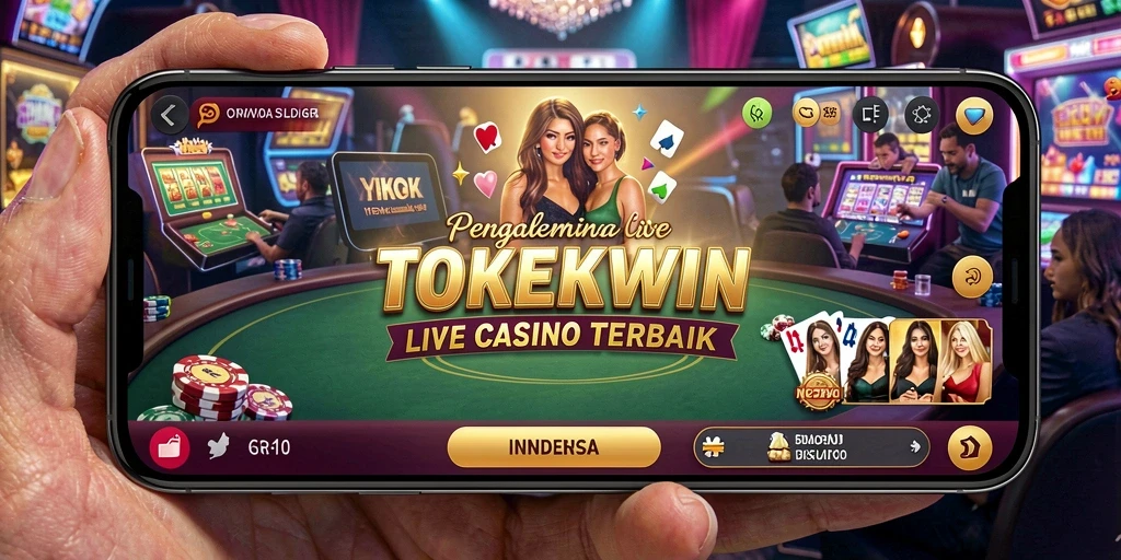 Tampilan menarik dari gameplay Live Casino di TOKEKWIN yang memancarkan keseruan.