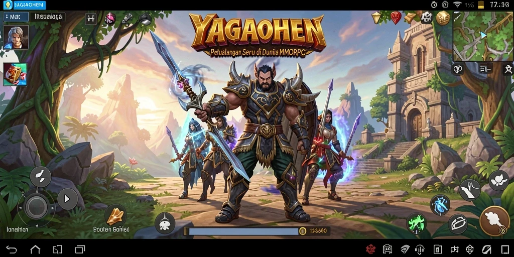 Tampilan gameplay YAGAOHEN dengan pertarungan seru dan grafis fantastis.
