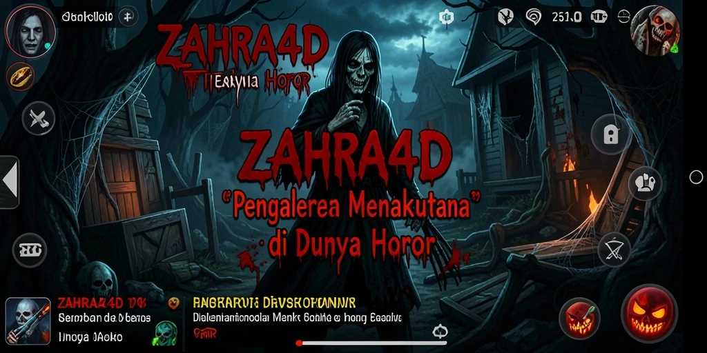 Gameplay menakutkan di dunia horor yang misterius.